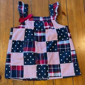 NWT Gymboree American Cutie Patriotic Patchwork Sleeveless Top Girls Size 8